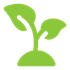 Grünes Icon einer Pflanze