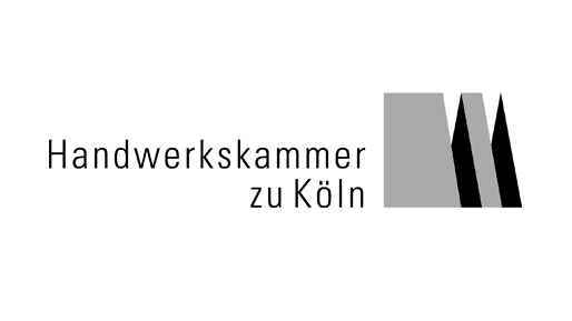 A black and white logo for handwerkskammer zu koln