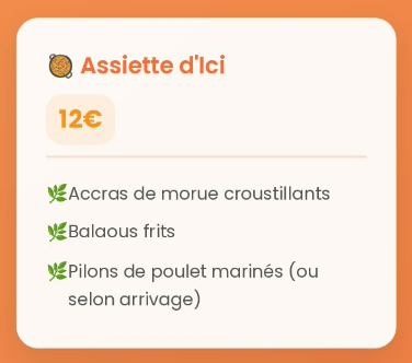 Menu : 