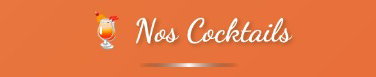 Bannière orange avec une illustration de cocktail et le texte 