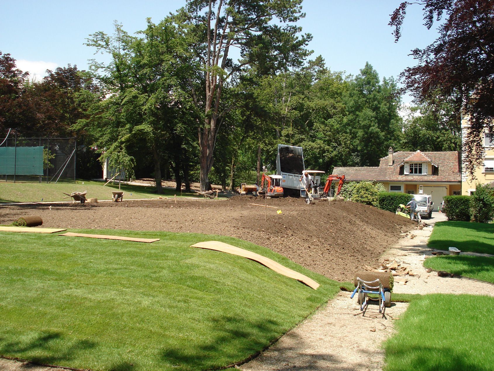 Pose rouleaux de gazon - Martin et Martin SA – Jardiniers paysagistes à Collonge-Bellerive