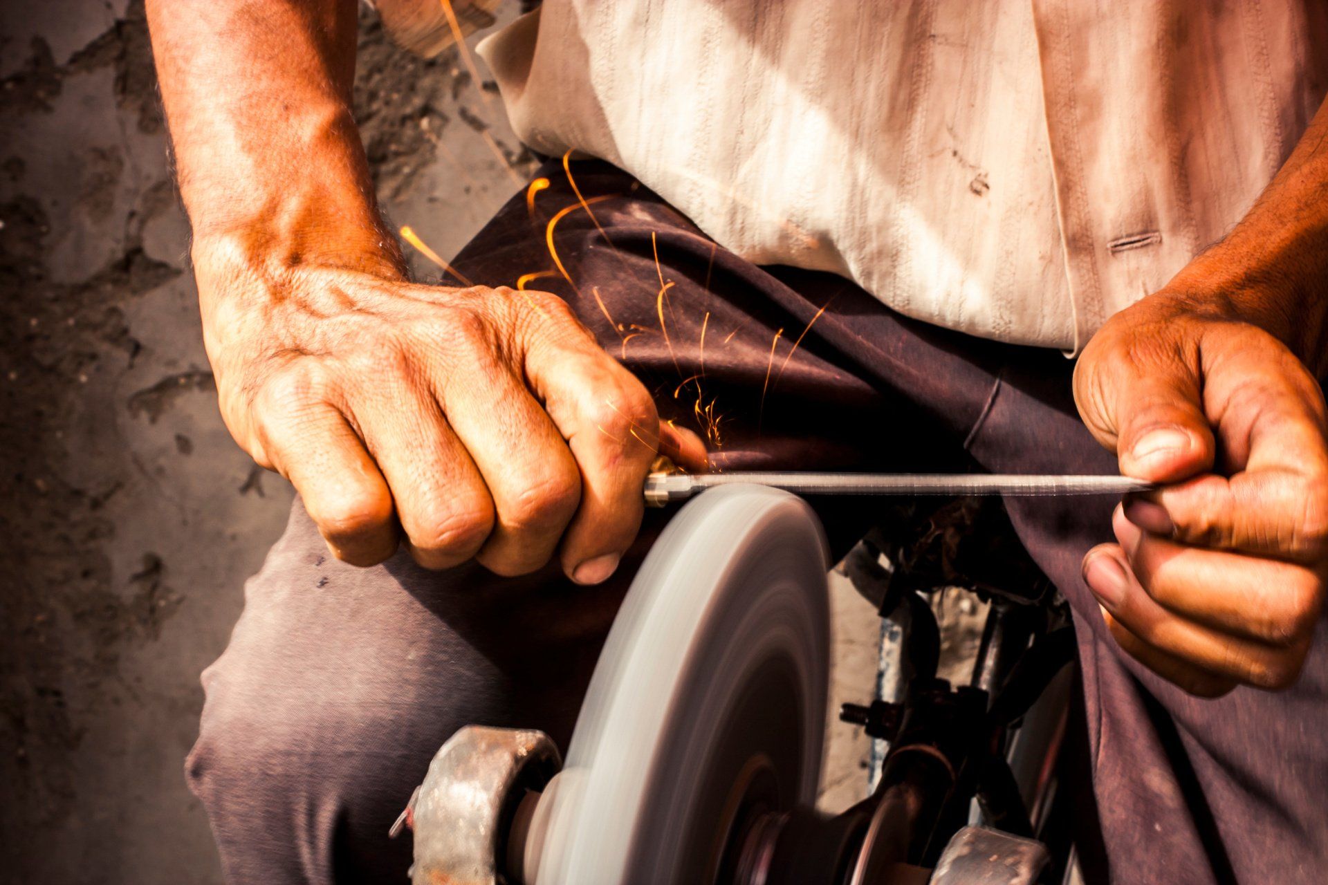 Affutage de lame de fer