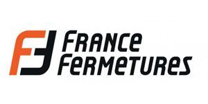 Logo France Fermetures en noir et orange avec l'icône FF stylisée