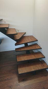 Escalier bois et métal