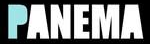 El texto "PANEMA" en blanco, negrita, fuente sans-serif sobre un fondo negro, con una "P" azul claro.