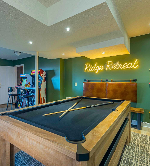 Game room vacation rental improvement