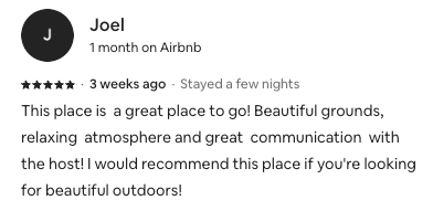 Airbnb Guest Review