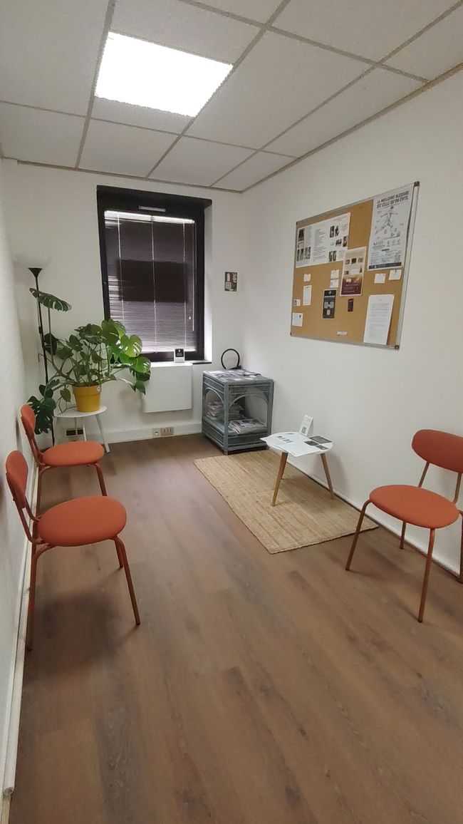 Salle d'attente du cabinet Orthesium.