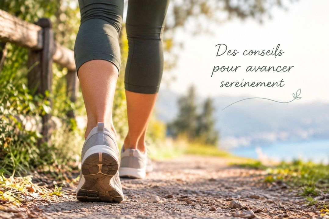 Une personne portant des baskets qui pratique la marche.