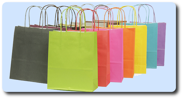 Sacs kraft de couleur
