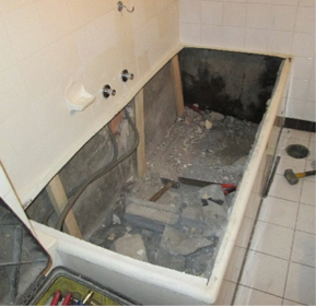 NBB Sanitaires SA - Remplacement de baignoire encastrée vue Avant