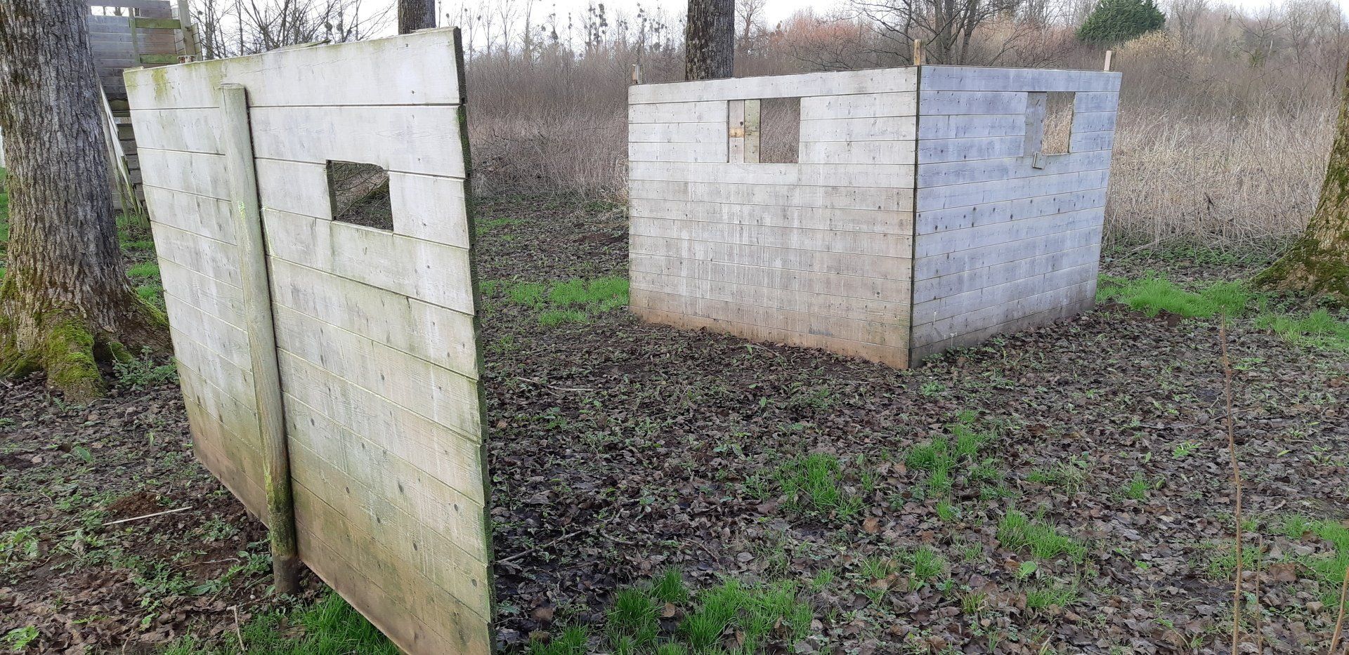 Palissade en bois de protection