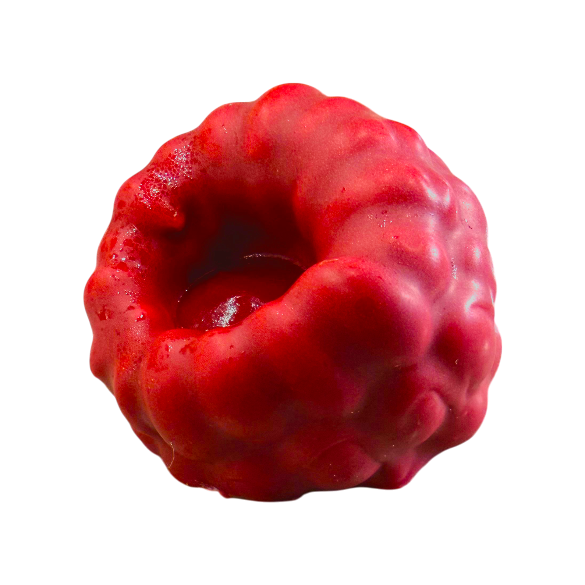 Une framboise en trompe-l'œil
