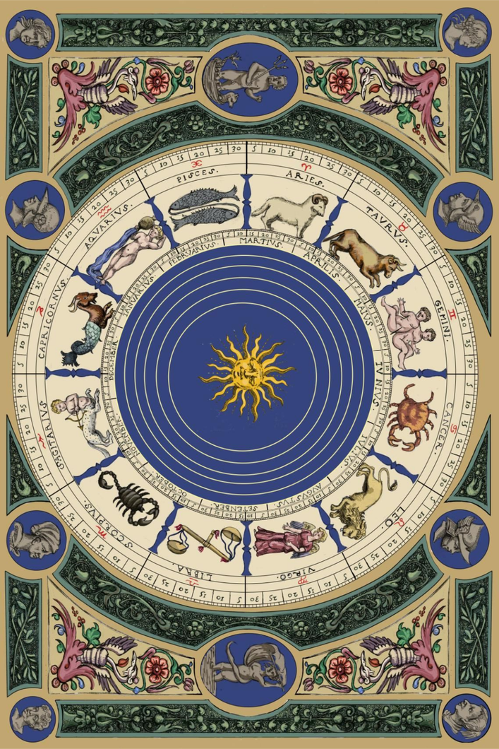 ZODIAC -Illustration ésotérique et historique pour décors de vitrine - Horlogerie de luxe