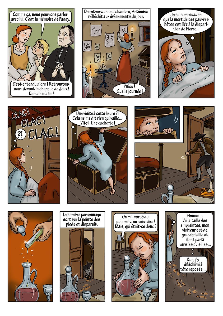 Planche de bande dessinée historique pour la commune de Passy 74 - Les sentiers du Baroque
