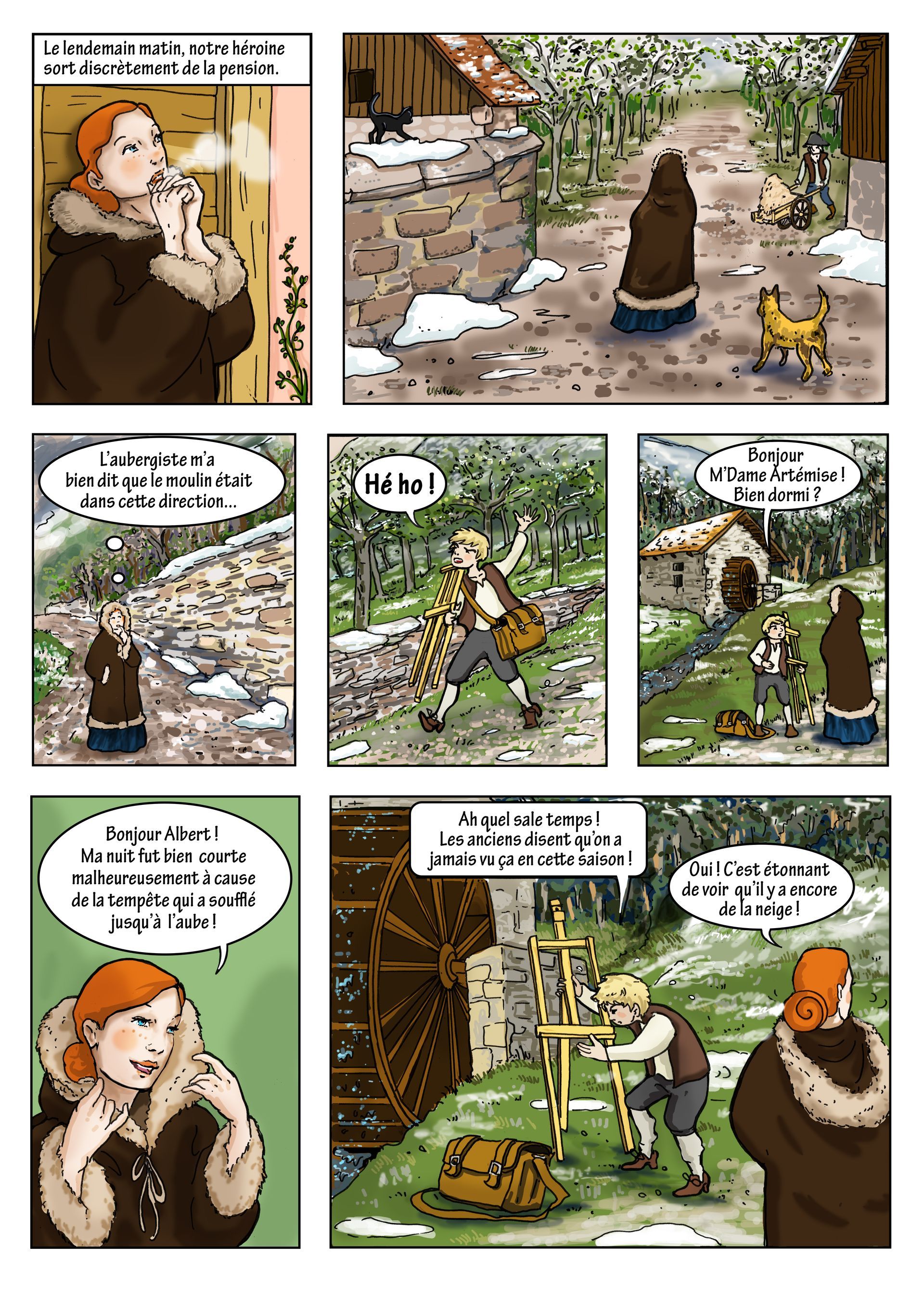 Planche de bande dessinée historique pour la commune de Passy 74 - Les sentiers du Baroque