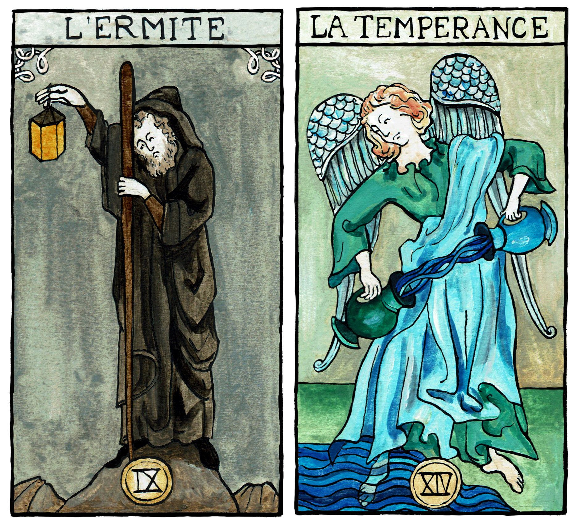 Illustrations médiévales - Tarot Marseille Waite - Ed.Trajectoires
