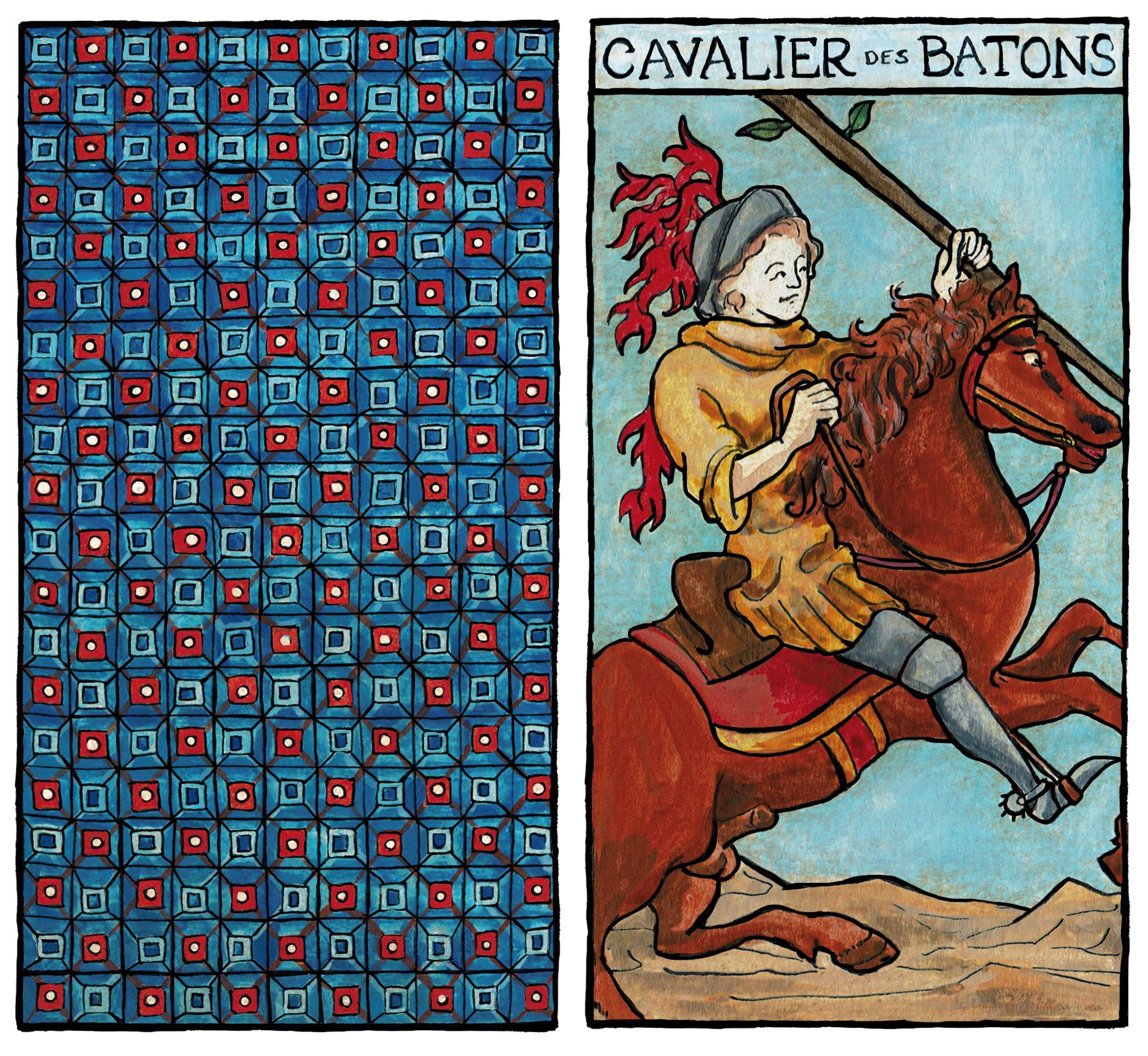 Illustrations médiévales - Tarot Marseille Waite - Ed.Trajectoires