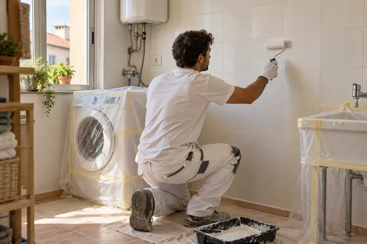 pintar azulejos de lavadero
