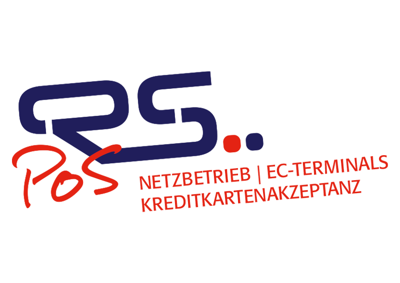 ein Logo für rs pos netzbetrieb ec-terminals kreditkartenakzeptanz