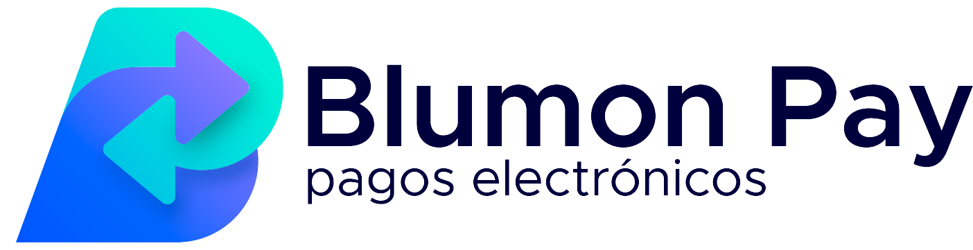 A blue and purple logo for blumon pay pagos electronicos
