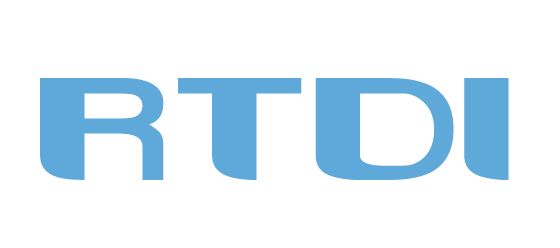 La palabra rtdi está escrita en letras azules sobre un fondo blanco.