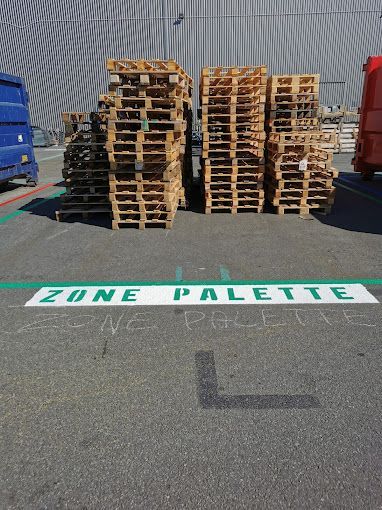 Marquage de la zone à palettes