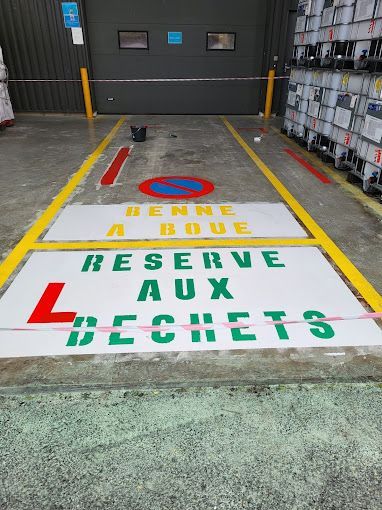 Balisage zone réservée aux déchets