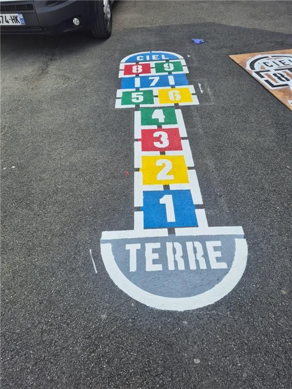 Marelle dans une cour d'école