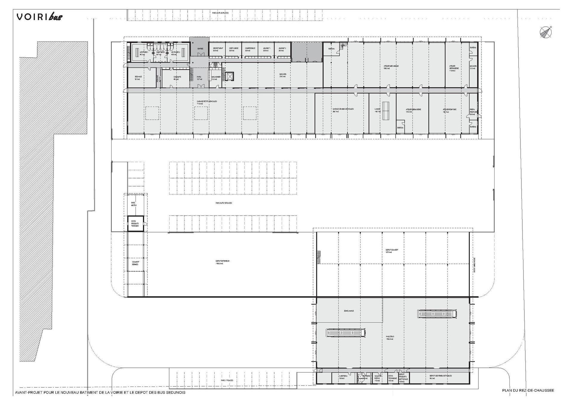 Un plan d'étage en noir et blanc d'un bâtiment