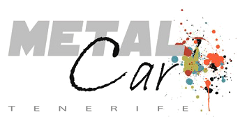 Un logotipo para una empresa llamada Metal Car Tenerife.