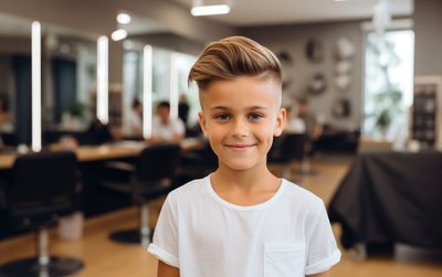 Coiffeur lavant les cheveux d'un homme dans un lavabo de salon