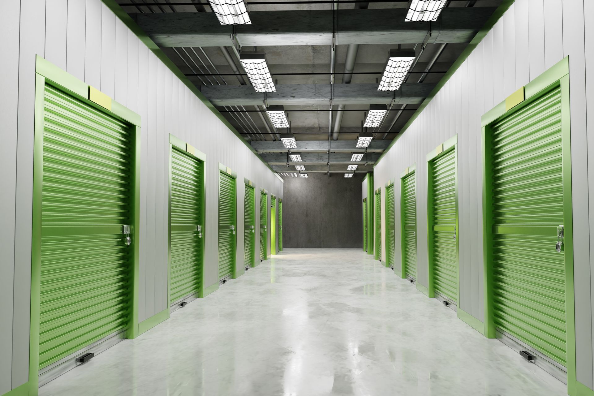 Box de garde-meubles verts