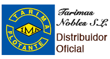 Un logotipo azul y amarillo para Tarimas Noble SL