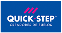 El logotipo de Quick Step está sobre un fondo azul.