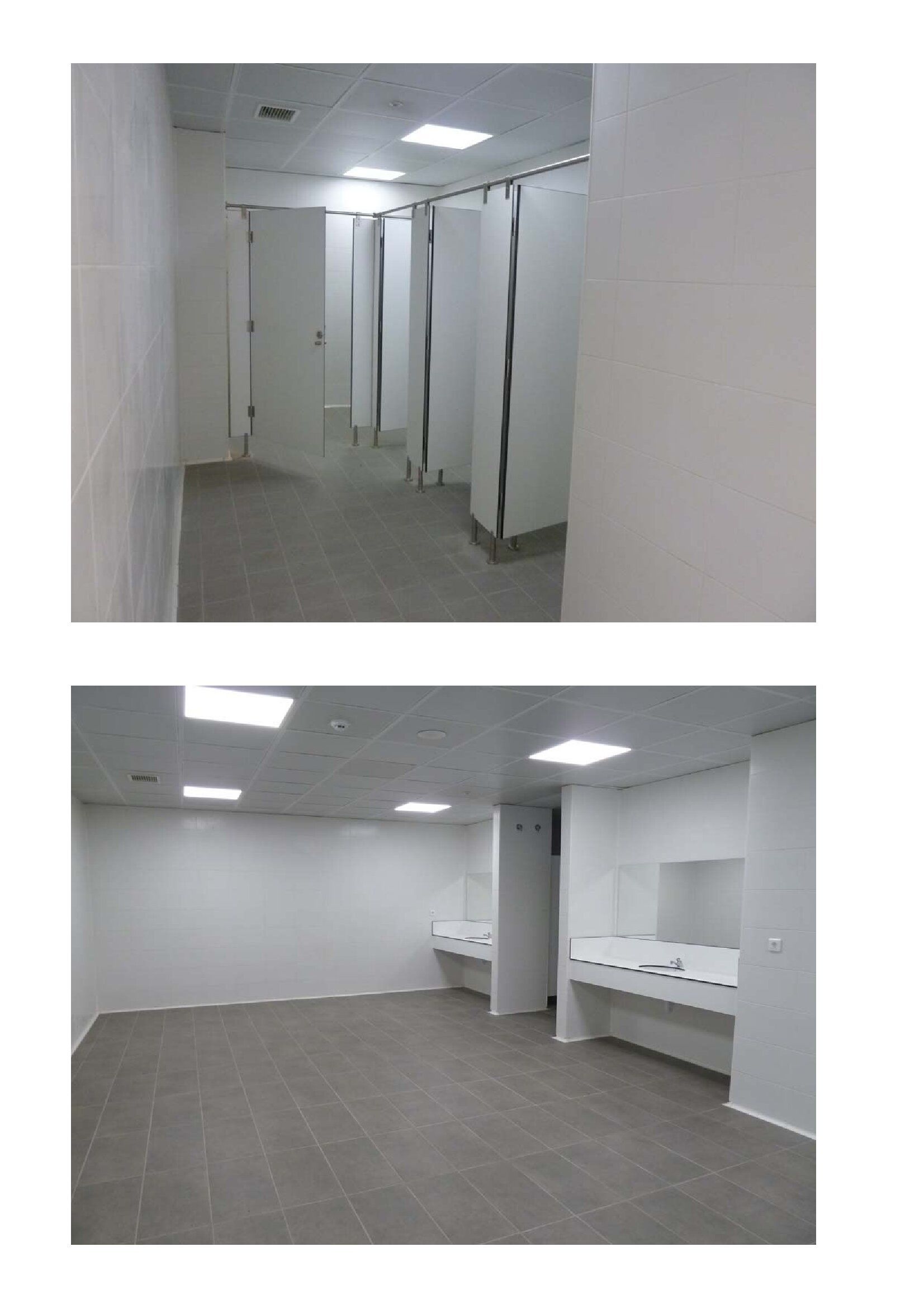 Hay dos fotos de un baño antes y después de ser remodelado.
