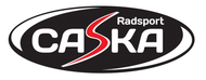 Ein blau-weißes Logo für Caska Radsport