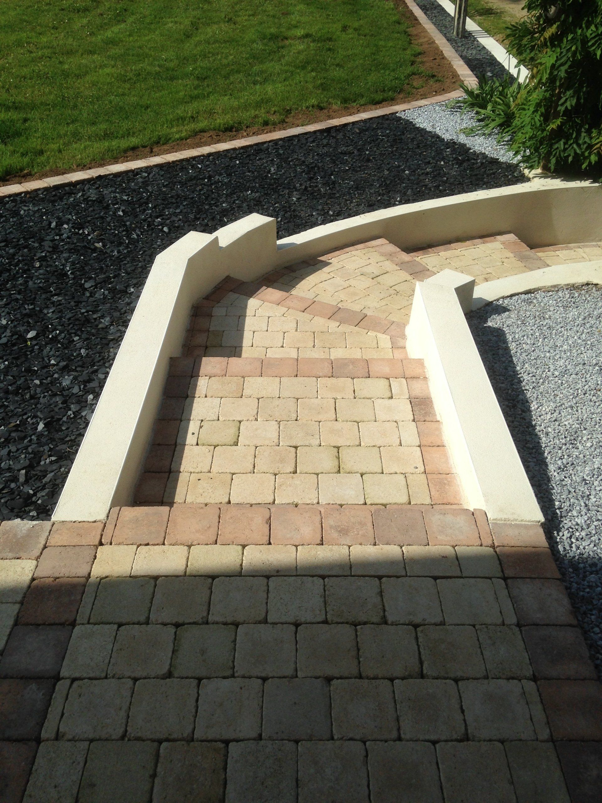 Création d'un escalier pavé