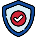 Icône bouclier et coche