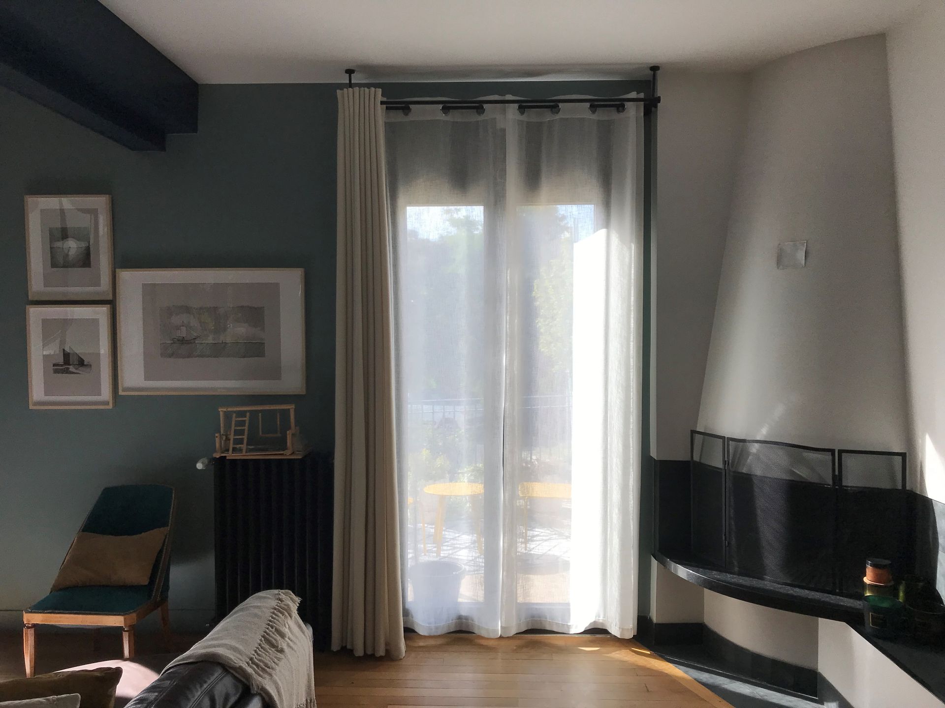 Photo après rénovation d'une cheminée