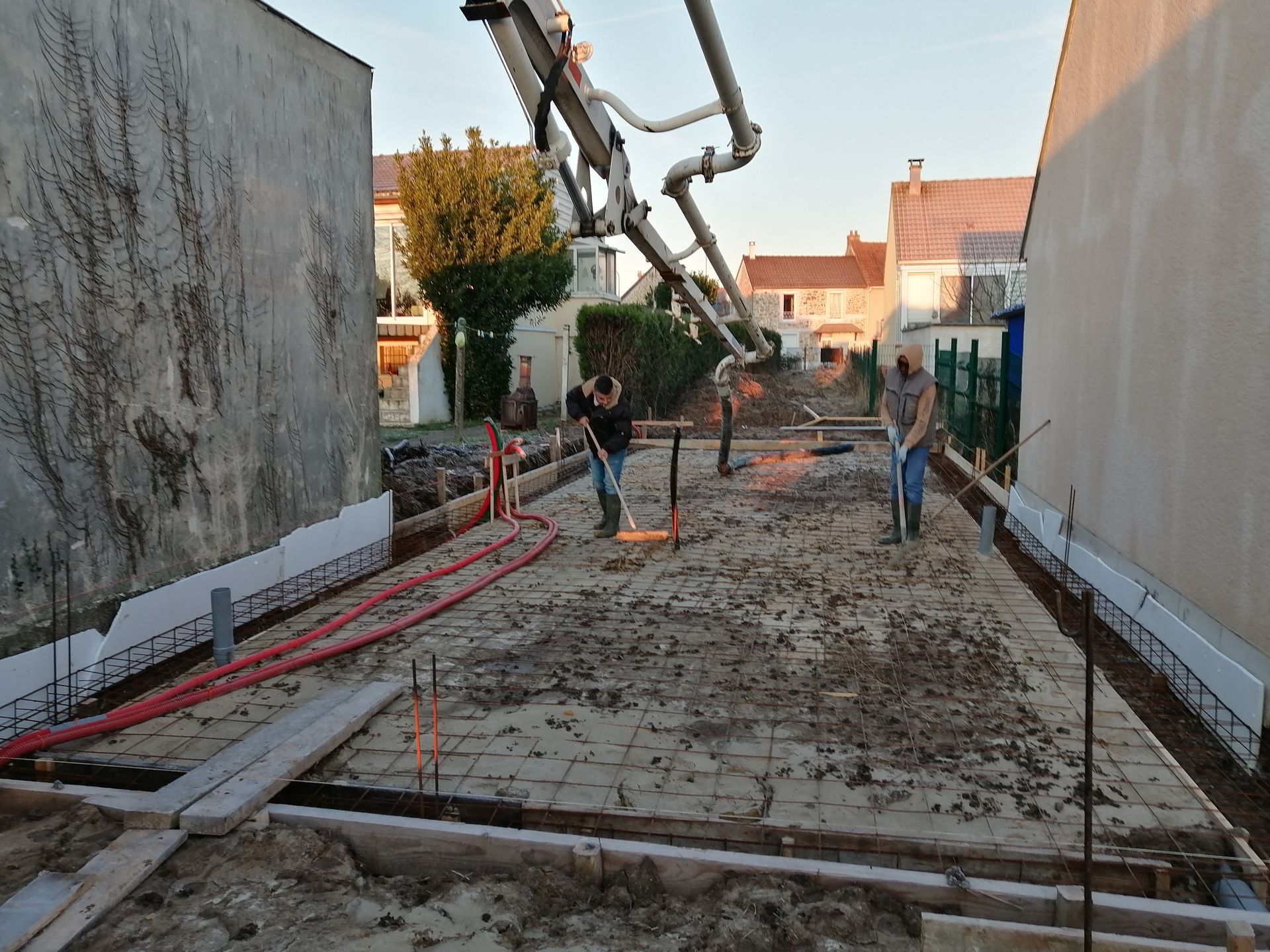 Création d'une dalle en béton armé