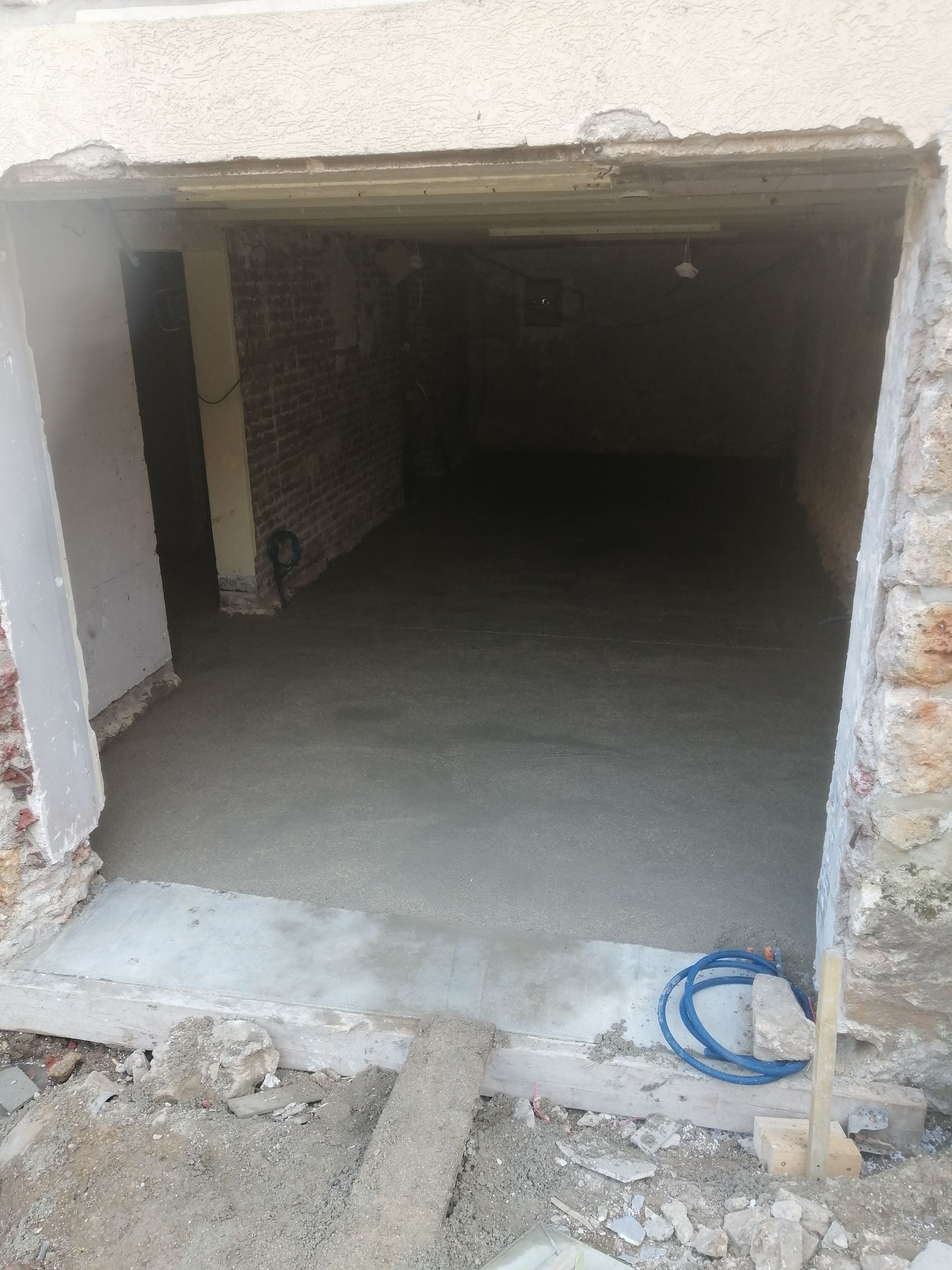 Création d'une dalle béton