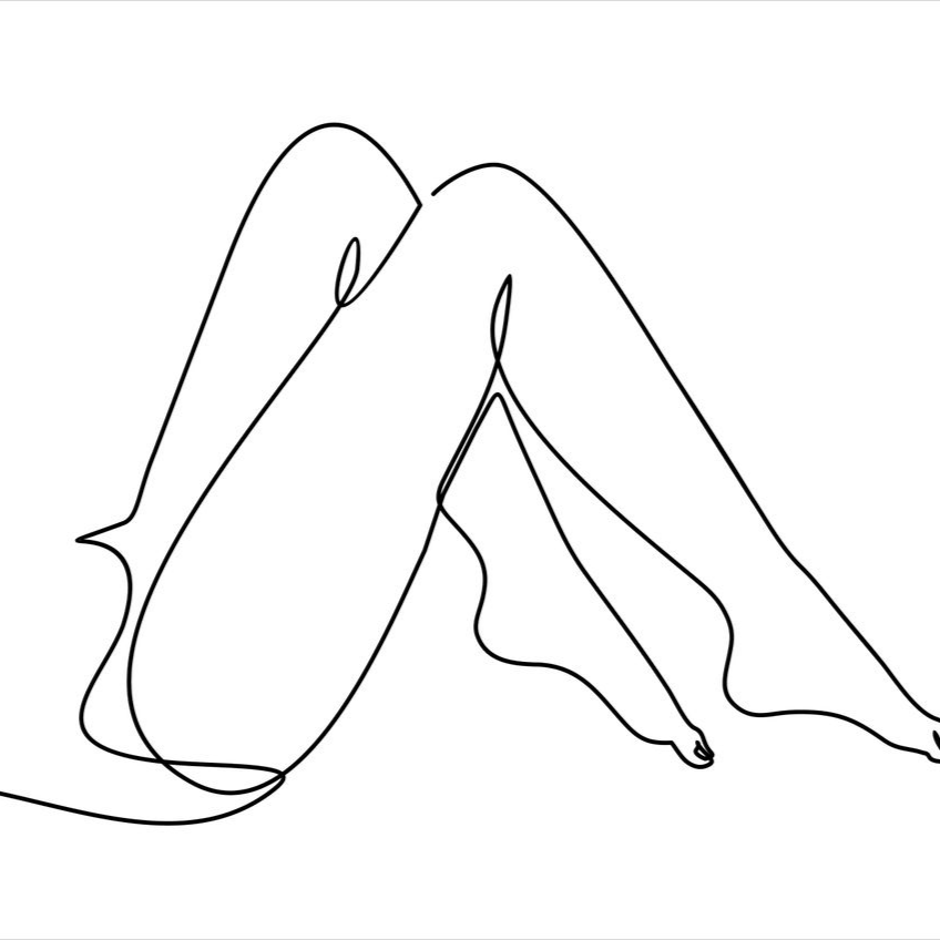 Dessin de jambes entièrement épilé