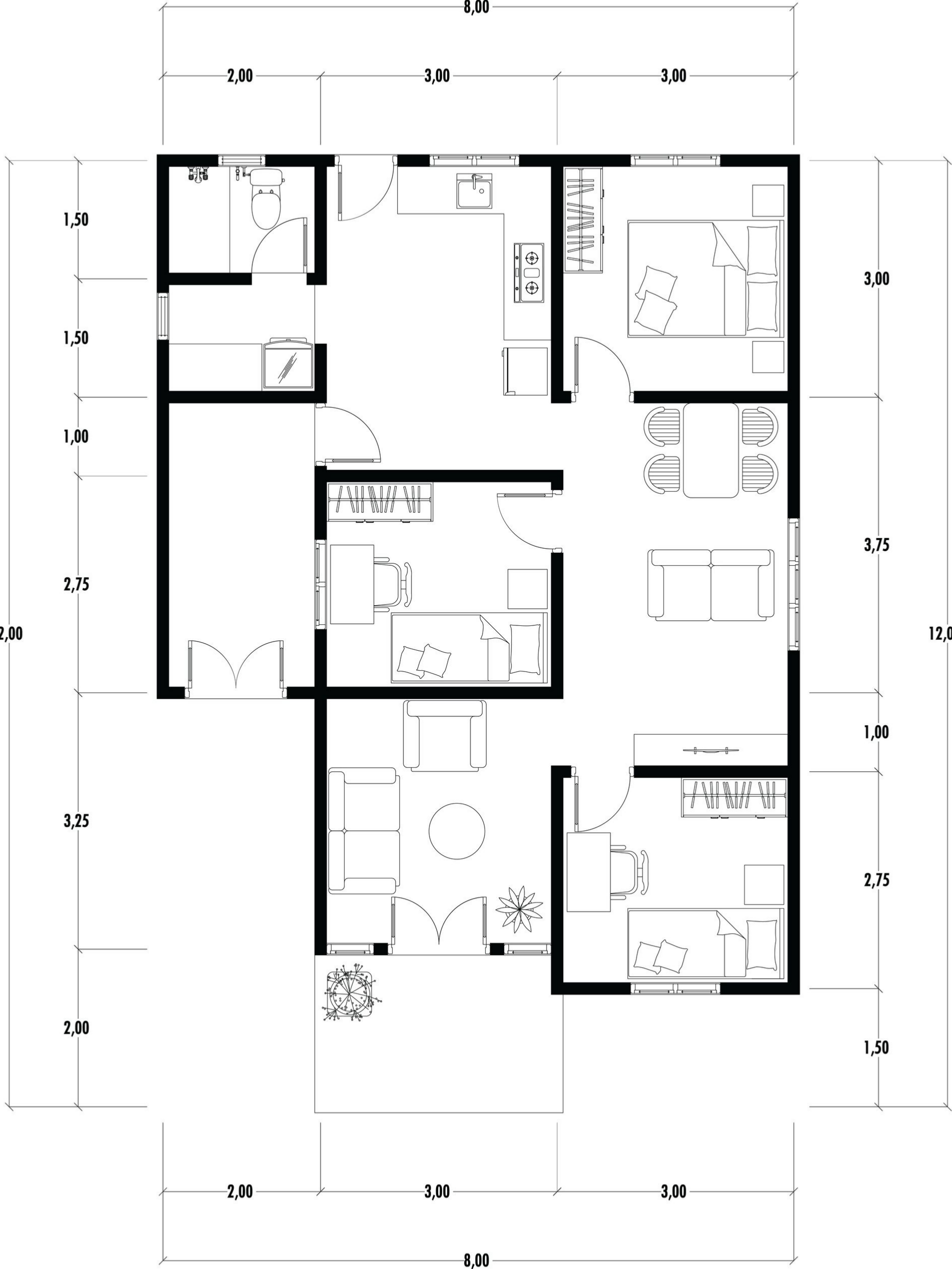 Le plan d'une maison