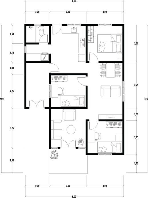 Le plan d'une maison