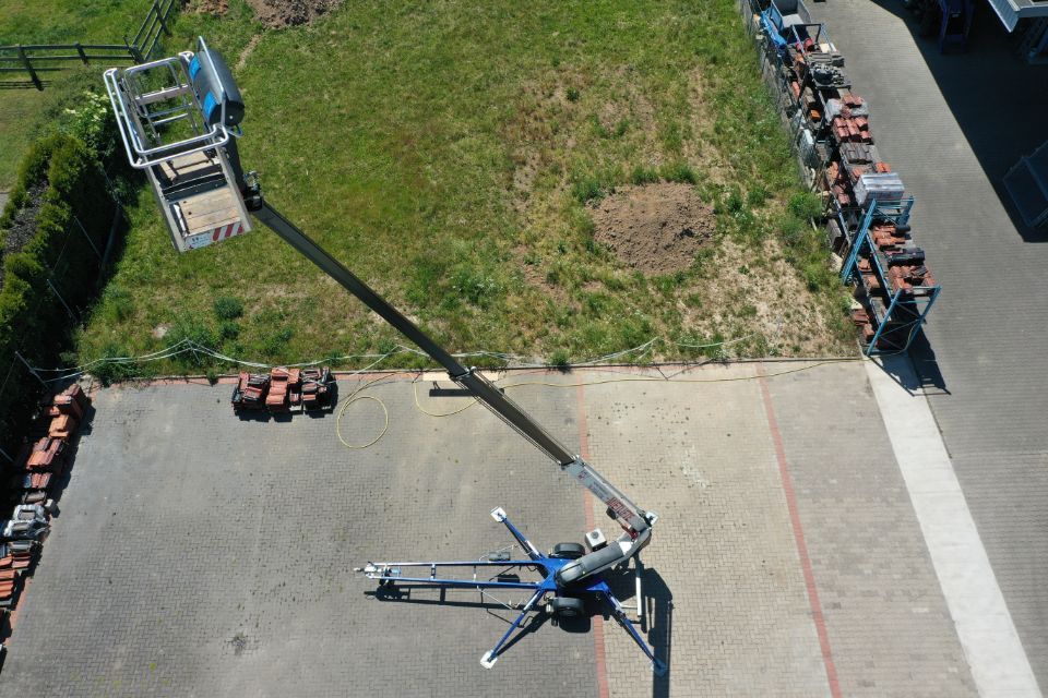 Kran für Dachdeckerarbeiten