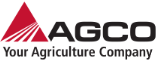 Logotipo de AGCO con una marca triangular roja y el texto negro “AGCO” encima de “Your Agriculture Company”.