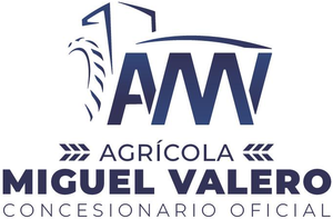 Un fondo azul con texto blanco que dice agricola miguel valero sl