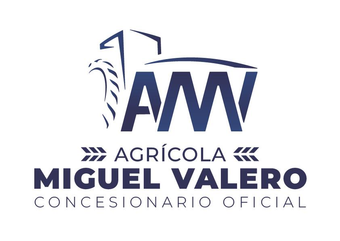 Un fondo azul con texto blanco que dice agricola miguel valero sl