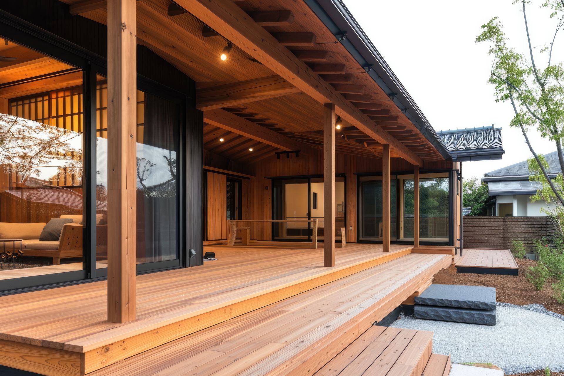 Deck Exterior em Madeira Maciça